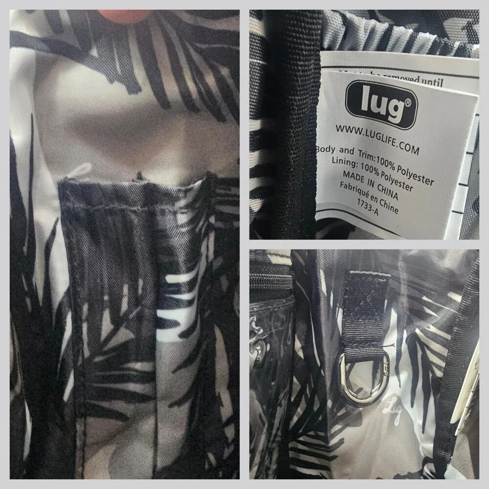LUG Alpine Midnight Black Crossbody Quilted Medium Bag With Top Handle - Picture 9 of 9